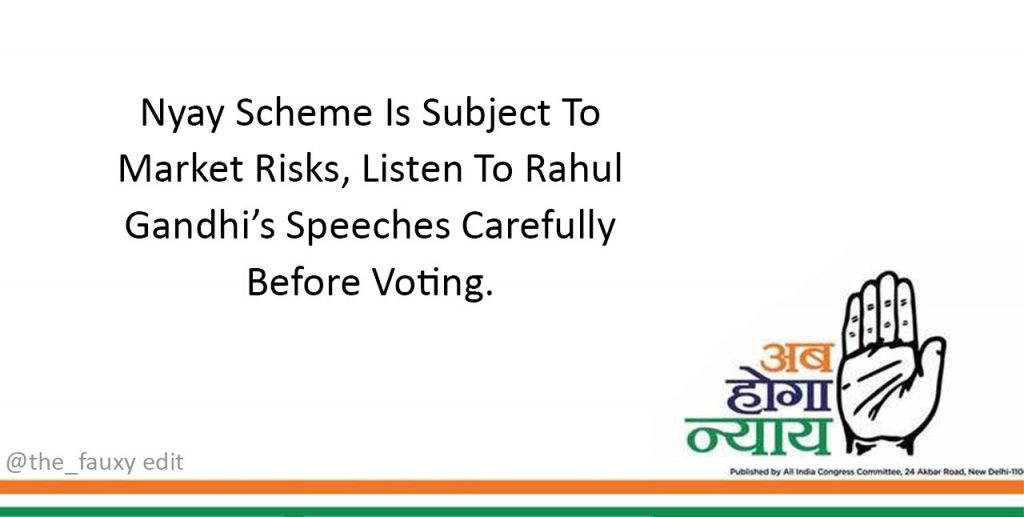 Rahul Gandhi’s NYAY Scheme Is Subject To Market Risks, Changes With Every Speech