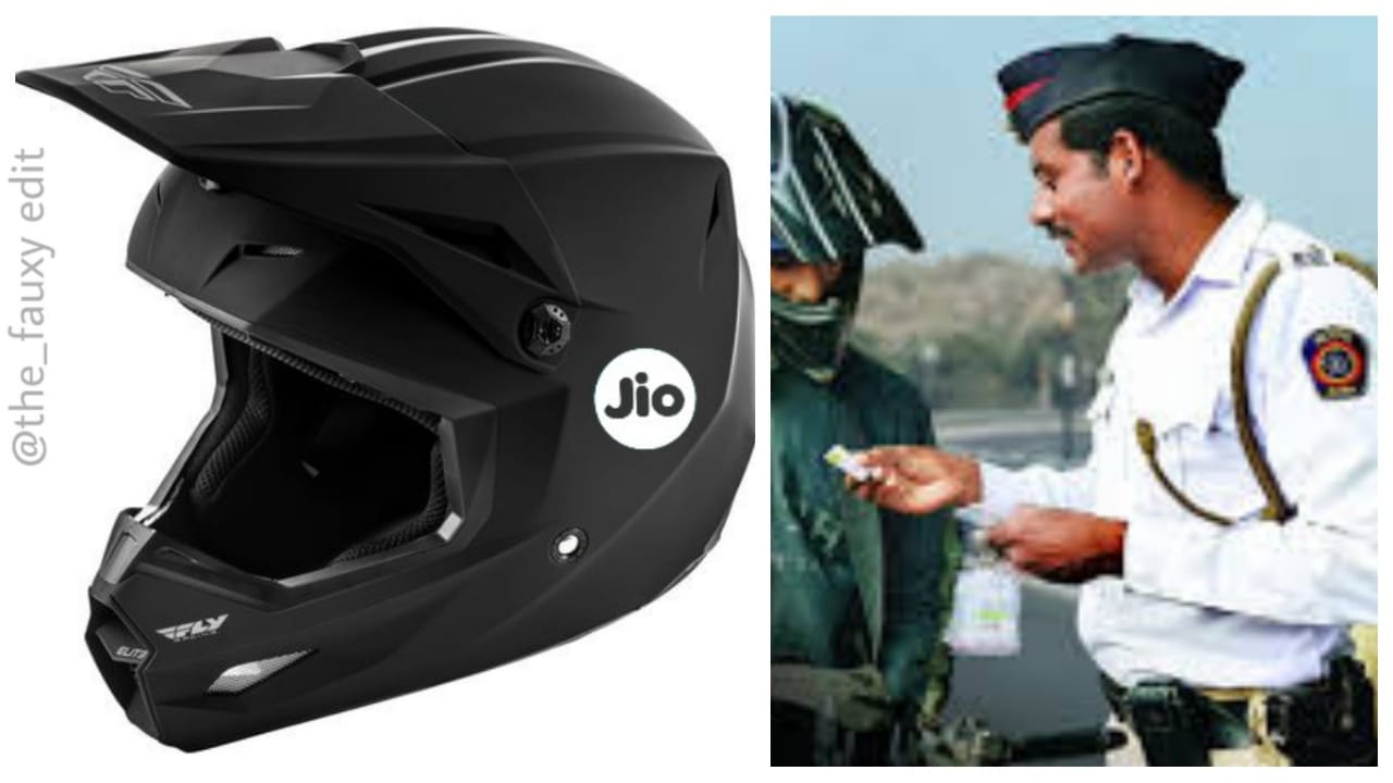 Mukesh Ambani launches Jio Helmet. Bike and first three months of petrol free. Decision was taken after Govt raised traffic penalties