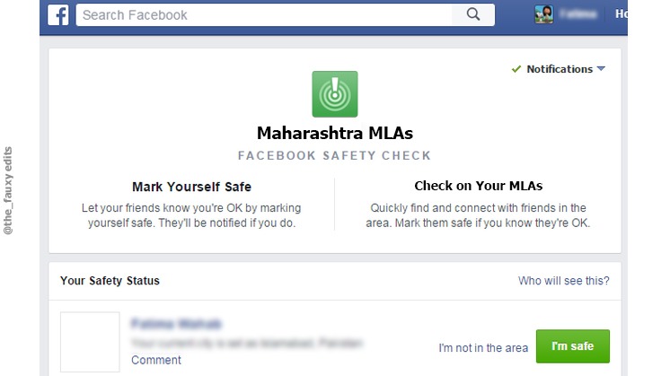 Facebook starts ‘Mark Yourself Safe’ feature for Maharashtra MLAs
