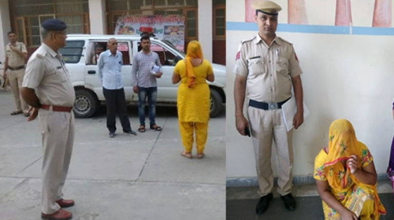Fat woman detained by police after police mistaken her for gathering of four people.