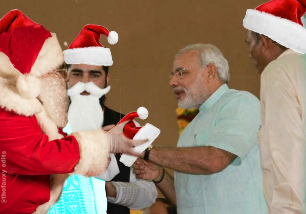 Modi refuses to wear Santa Cap