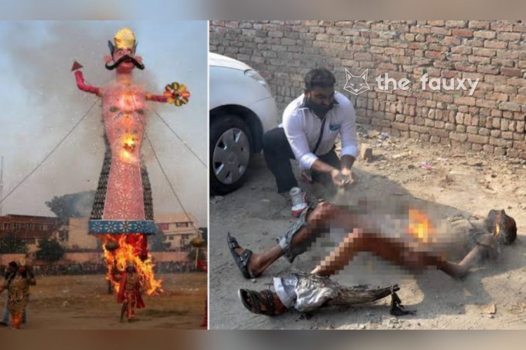 Man Injured While Killing Ravana Within