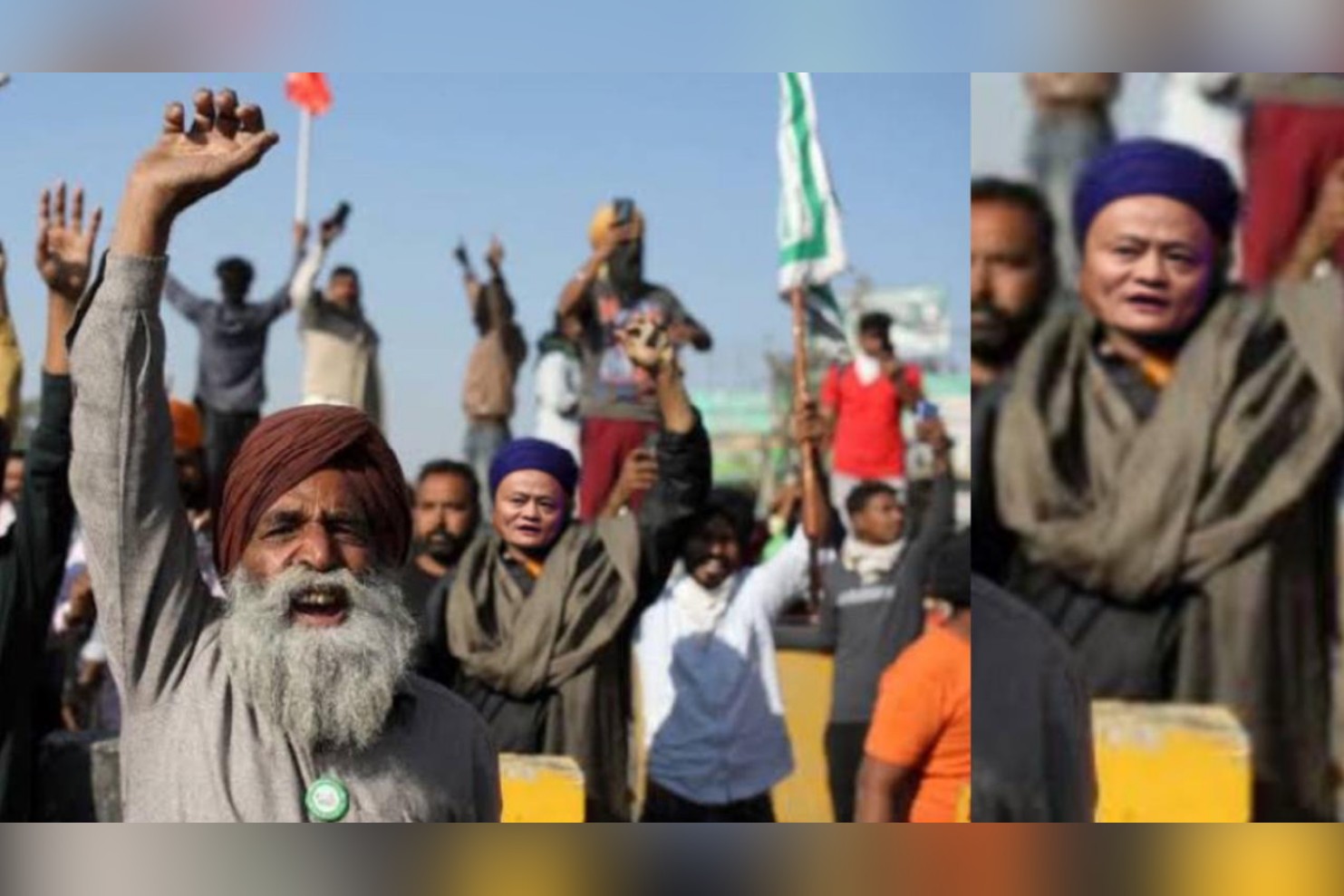 Disappeared Jack Ma Seen At Singhu Border Wearing Pagdi