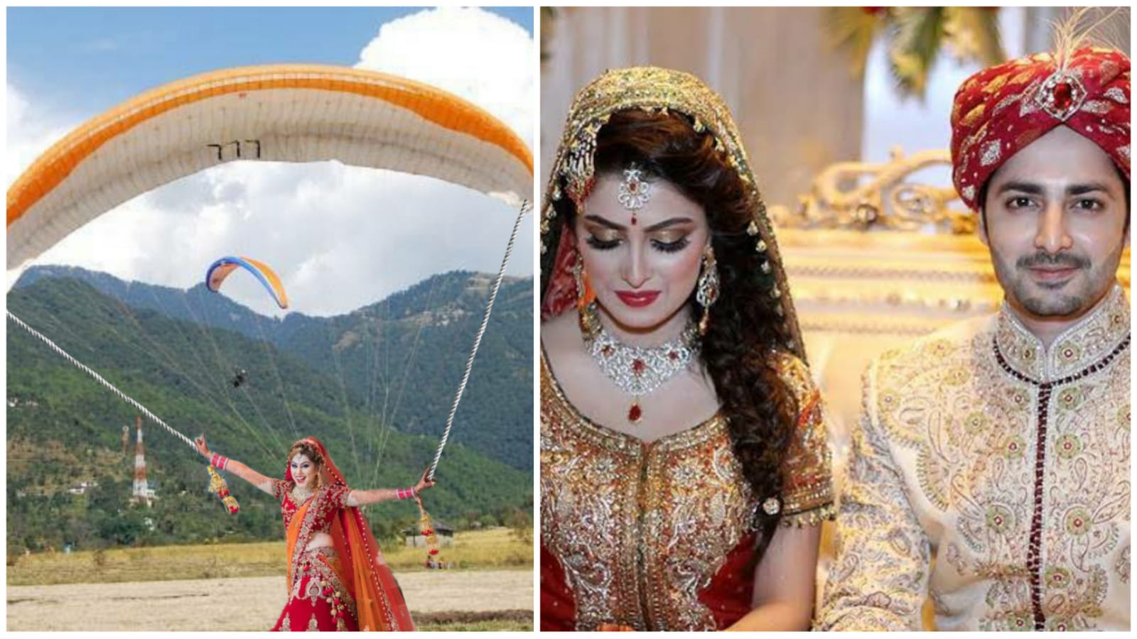 Bride Marries Different Groom As She Landed In Different Venue During Her Paragliding Entry