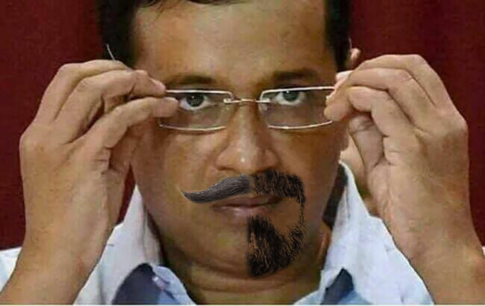 Kejriwal Keeps Two Half Moustaches To Woo The Voters Of Punjab And Goa At Once