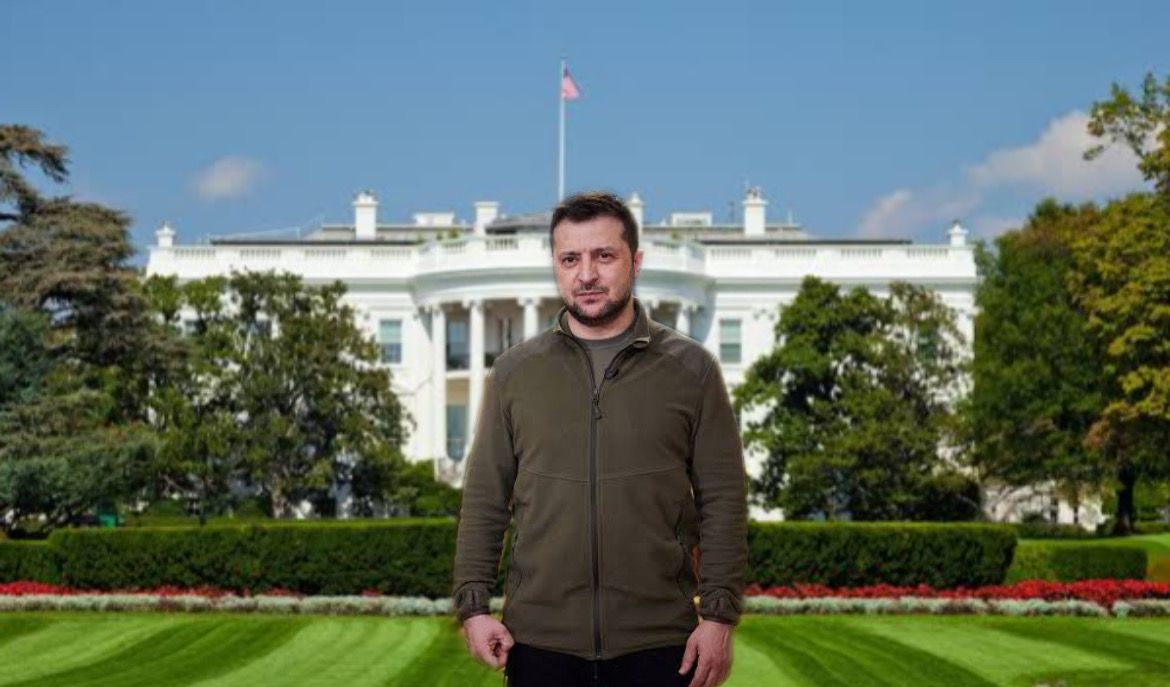 Zelensky’s Video Editor Makes a Blunder Shows Zelensky in front of White House