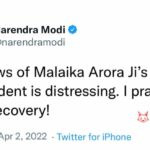PM Modi wishes Malaika Arora after Accident