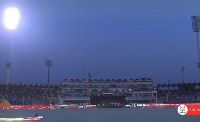 Pakistan’s Gaddafi Stadium’s Frequent Power Cuts Mistaken for a Light Show